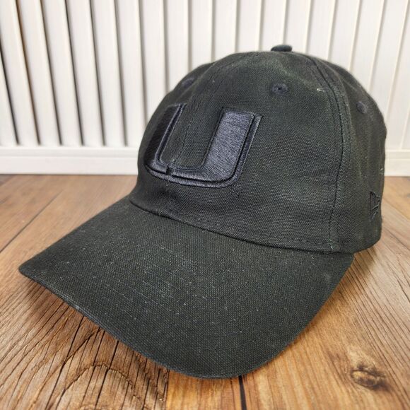 Miami Hurricanes New Era 9twenty Hat Cap Black Strapback NCAA College Adjustable - Picture 1 of 10